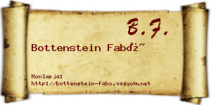 Bottenstein Fabó névjegykártya