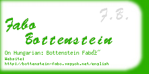 fabo bottenstein business card